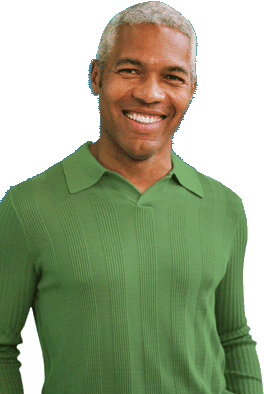 Man in green sweater