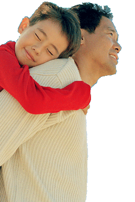 Man with son